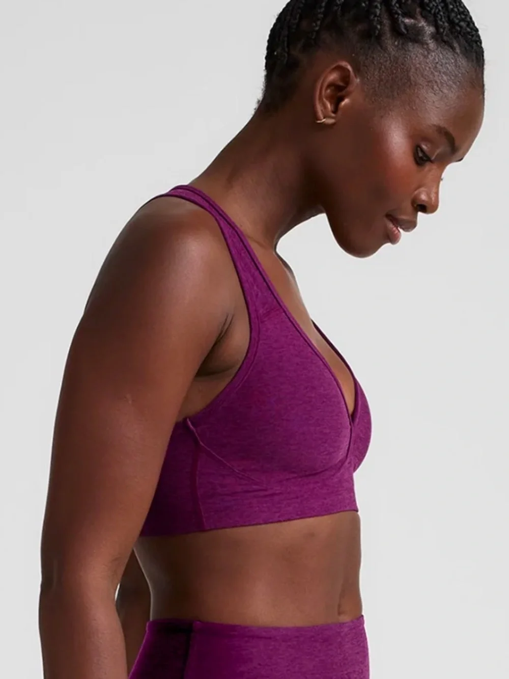 Beyond Yoga Spacedye Lift Your Spirits Bra Color Aubergine-Beet Size M